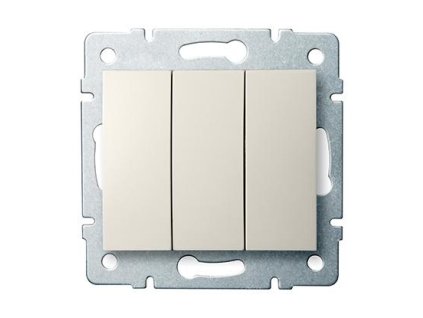 Kanlux LOGI 25136 Trojitý vypínač 10AX - 250V~,krémový