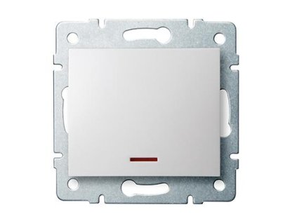 Kanlux LOGI 25078 Jednopólový vypínač s LED 10AX - 250V~,biely