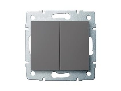 Kanlux LOGI 25247 Dvojité tlačítko 10AX - 250V~,grafit