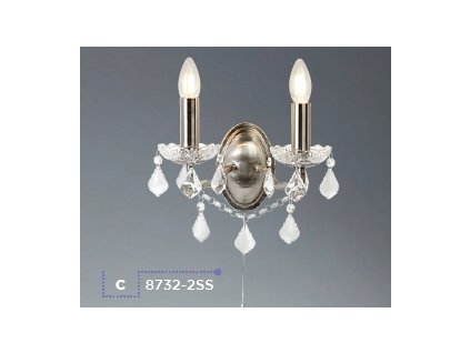 Searchlight 8732-2SS Paris Nástenné svietidlo