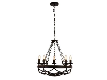 Searchlight 8905-5BK Cartwheel III závesné svietidlo