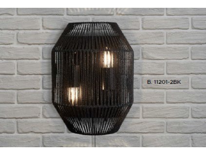 Searchlight 11201-2BK WICKER Nástenné svietidlo