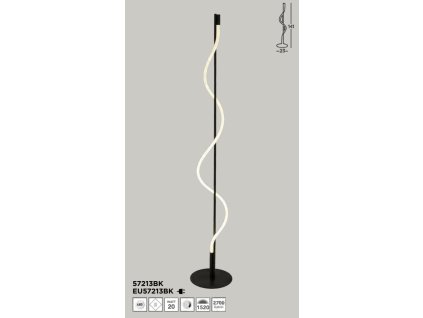 SEARCHLIGHT EU57213BK Serpent Stojanové svietidlo