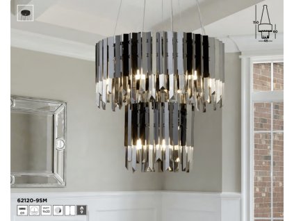 SEARCHLIGHT 62120-9SM Rotunda Závesné svietidlo