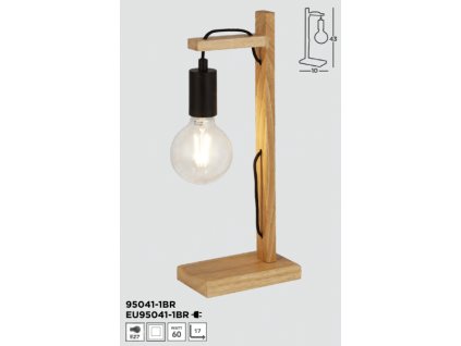 SEARCHLIGHT EU95041-1BR Woody Stolné svietidlo