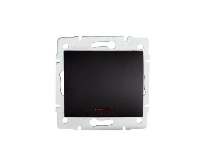 Kanlux LOGI 33622 Jednopólový vypínač s LED - čierna matná