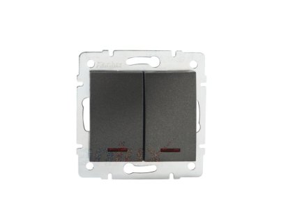 Kanlux 25257 LOGI Združený lustrový vypínač s LED - č. 5 Grafit