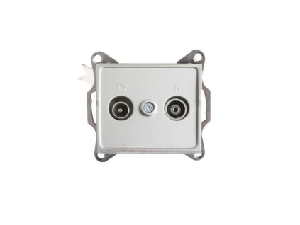 Kanlux 25218 LOGI Zásuvka TV-R priebežná Strieborná