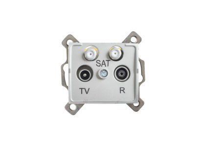 Kanlux 25223 LOGI Zásuvka dvojitá 2x SAT-TV-R koncová Strieborná