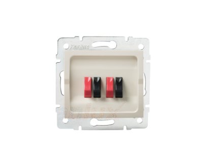 Kanlux 25174 LOGI Reproduktorová zásuvka dvojitá Krémová