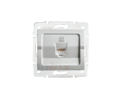 Kanlux 25227 LOGI Dátová zásuvka RJ45Cat 6 Jack Strieborná