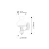 Rabalux 7077 Petrone  nastenna lampa