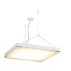 Schrack Technik  LI157101 T5 GRILL pendant luminaire, square, white, 2x G5, 4x 24W