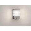 Massive-Philips Raccoon wall lantern inox 1x3W SELV- 17274/47/16 nástenné svietidlo so senzorom