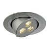 Schrack Technik  TRITON GIMBLE LED 3x1W, strieborné, LED teplé biele- LI113612