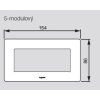 Legrand 754006 Valena Life 5-modulový rámik, biely
