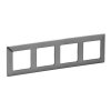 Legrand Valena Life - Štvornásobný rámik, nerez - 754154