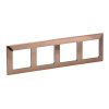 Legrand Valena Life - Štvornásobný rámik, medená - 754164