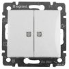 Legrand Valena - Dvojitý striedavý prepínač (5B) s orientačným osvetlením, biela - 774212