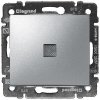 Legrand Valena - Spínač č.1 s orientačným osvetlením, hliník - 770110