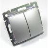 Legrand Valena - Dvojtlačidlo 10A - 250V, hliník - 770218
