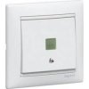 Legrand Valena - Tlačidlo s orientačným osvetlením, symbolom zvončeka 10A - 12V, biela - 774415