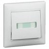 Legrand Valena - Tlačidlo s držiakom štítkov s orientačným osvetlením - 10A - 250V, biela - 774217