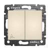 Legrand Valena - Dvojitý striedavý prepínač (5B) - IP44, béžová - 774198