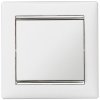 Legrand Valena - Jednoduchý rámik, biela/strieborný prúžok - 770491