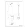 TRIO LIGHTING FOR 308700189 NIKOSIA, Závesné svietidlo