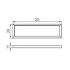 Kanlux 33392 ADTR-H 12030 SR, vysoký rám pre LED panel