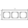 Kanlux LOGI 33574 Trojnásobný horizontální rámeček - čierna matná