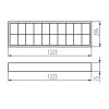 Kanlux 22672 NOTUS 4LED 236 NT Svietidlo mriežkové prisadené pre T8 LED