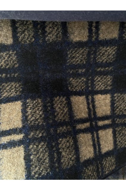 Kabátovina - modrá kostka