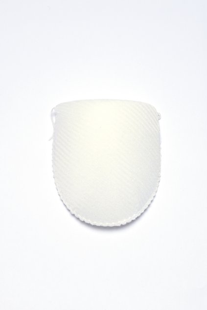 Obalené ramenní vycpávky - bílá - rozměr 13,5 cm x 11,5 cm