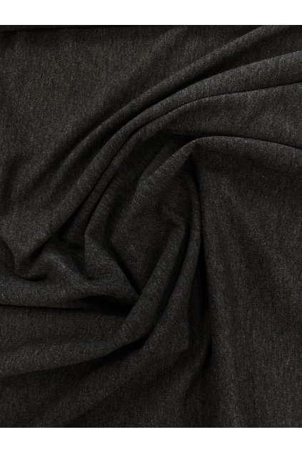 Antracitová počesaná teplákovina 320g - 2.jakkost
