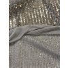 Flitrovaná elastická látka - střibrná