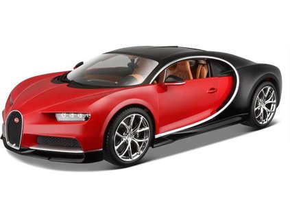 Bburago Plus Bugatti Chiron 1:18 červená - BB18-11040R