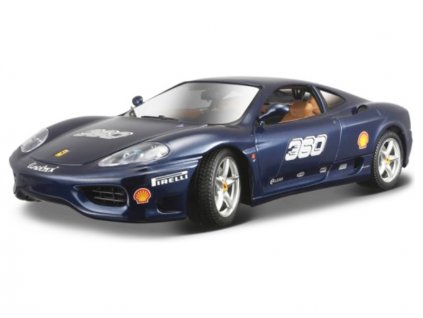 Bburago Ferrari 360 Challenge 1:24 modrá metalíza - BB18-26304