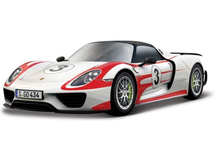 Bburago Porsche 918 Weissach 1:24 bílá - BB18-28009