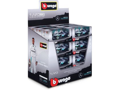 Bburago Mercedes W07 1:43 (sada 24ks) - BB18-38126