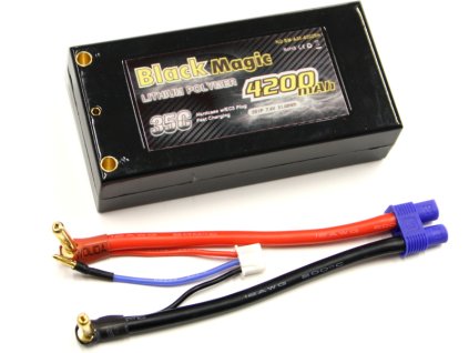 Black Magic LiPol Car 7.4V 4200mAh 35C Short EC3 - BMA35-4200-2EC3