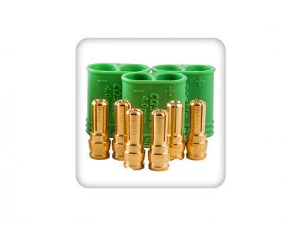 Castle konektor zlacený 4mm samec (3) - CC-011-0075-00