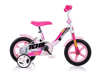 DINO Bikes - Dětské kolo 10" růžové - DB-108LG