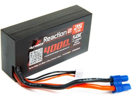 Dynamite LiPo Reaction2 7.4V 4000mAh 50C 96mm EC3 - DYNB402596H3