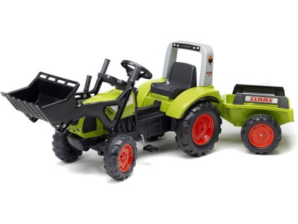 FALK - Šlapací traktor Claas Arion 430 s nakladačem a vlečkou - FA-1040AM