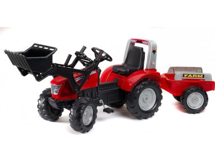 FALK - Šlapací traktor McCormick s nakladačem a vlečkou - FA-3020AM
