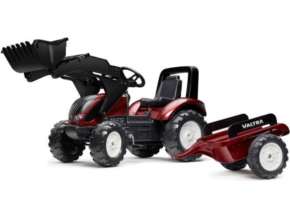 FALK - Šlapací traktor Valtra S4 s nakladačem a vlečkou - FA-4000AM