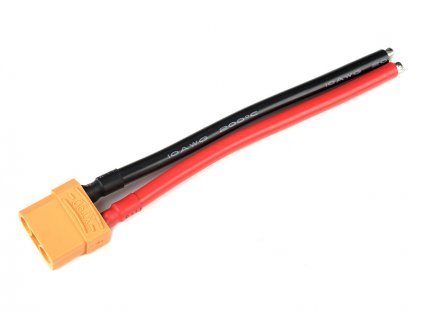 Konektor zlacený XT-90 samec s kabelem 10AWG 12cm - GF-1082-001