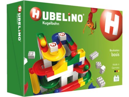 HUBELINO Kuličková dráha - set s kostkami Basic 123ks - HUB420480